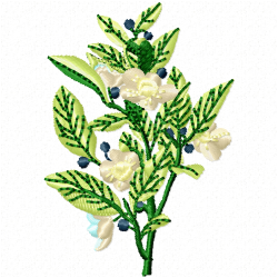 Flowers And Tree Embroidery Design 9